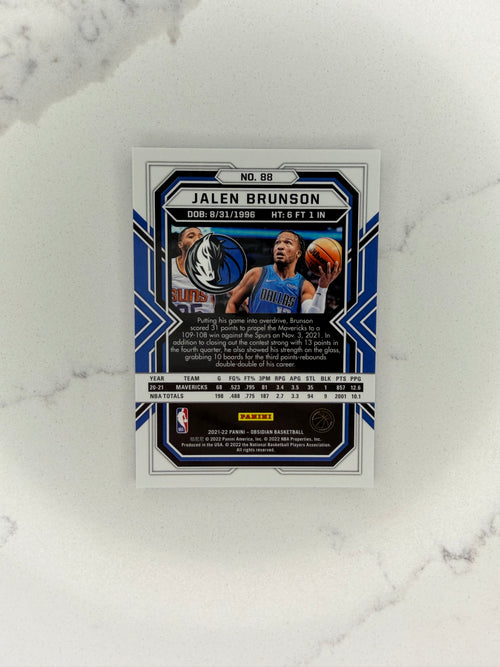 Jalen Brunson Panini Obsidian #88