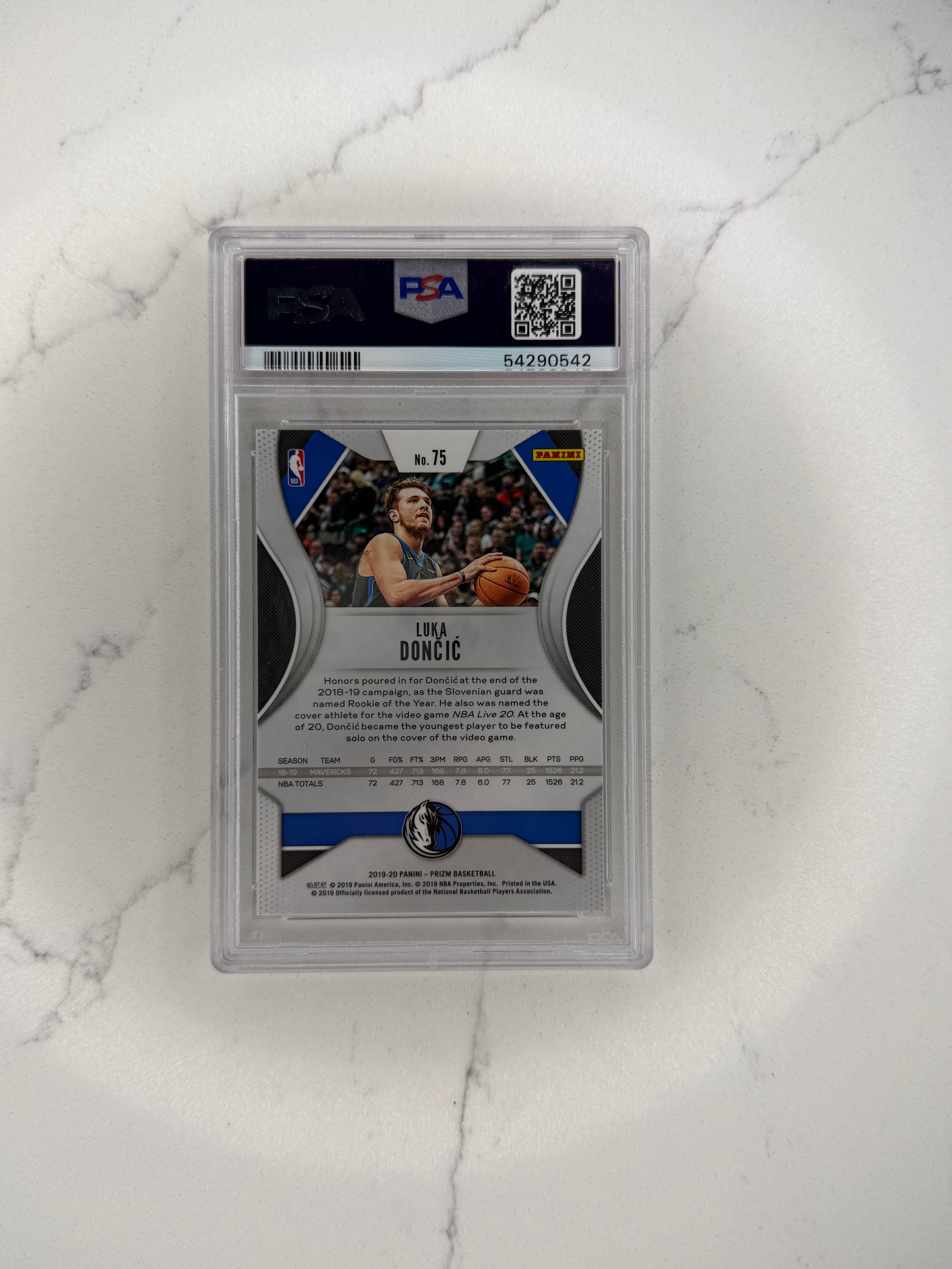 Luka Doncic Panini Prizm 2019 PSA 10